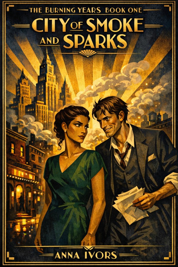 Cover of City of Smoke and Sparks by Anna Ivors — Book One of The Burning Years
